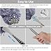 DELUX Microfiber Feather Duster Extendable Duster with 100 inches Extra Long Pole, Bendable Head & Long Handle Dusters for Cleaning Ceiling Fan, High Ceiling, Blinds, Furniture & Cars Gray