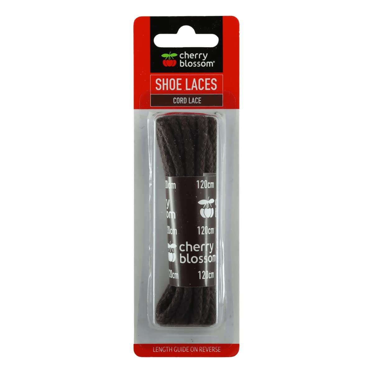 Cherry Blossom Cord Shoe Laces | Brown | 120cm | Essential footwear accessory for shoes and boots