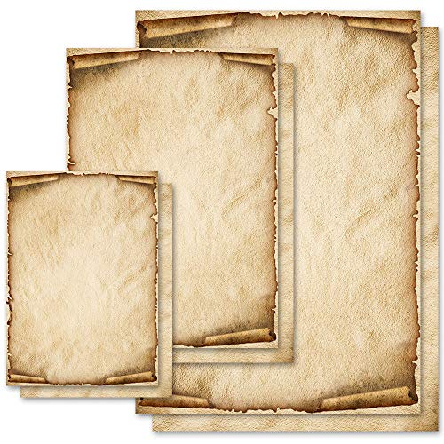 Papier à Motif Antique Paper-Media - 20 Feuilles A4 90g/m² - Pour Invitations, Lettres