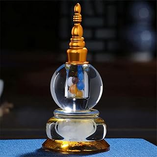 19cm Resin Crystal Acrylic Resin Buddhist Suppliers Auspicious Stupa Instrument