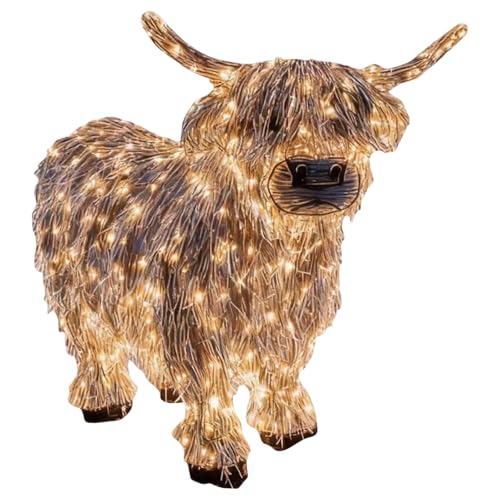 Generisch Weihnachten Highland Cow Light | 27,9 cm Große Highland Kuh...