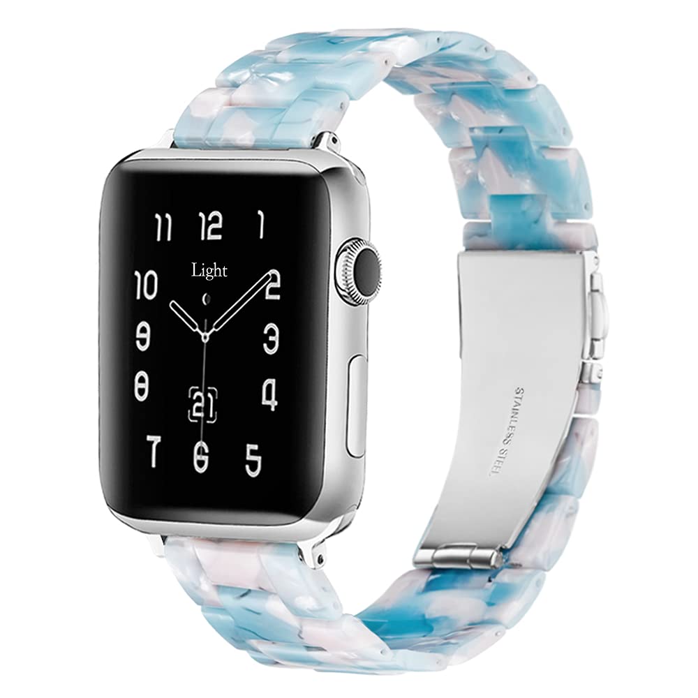 Light House Apple Watch Bands-Fashion Lightweight Resin iWatch Bands for Women Men 38mm/40mm/41mm/42mm(Series 11 10), 49mm/46mm/45mm/44mm/42mm(S 3 2 1