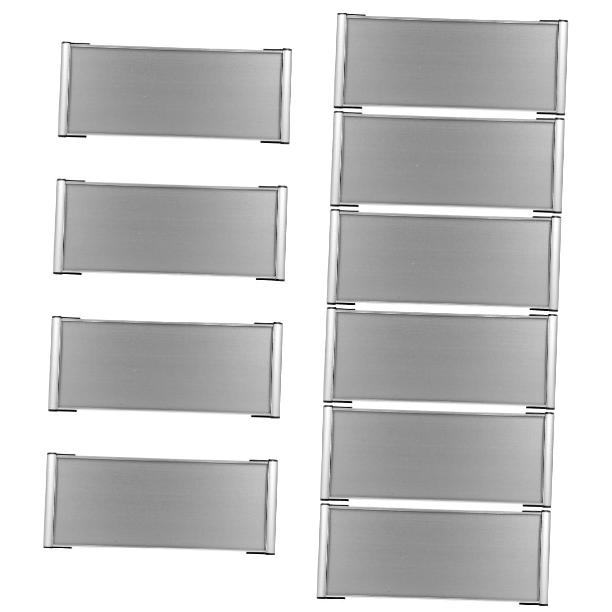 SHOWERORO 10stücke Aluminium Türschild Leeres Namensschild Für Doppelseitige Aluminium-schildplatte Für Gestaltung Leicht Und Langlebig