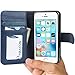 Abacus24-7 iPhone 8/7 Case, Wallet Case with Flip Cover [RFID Blocking] and Stand, Black
