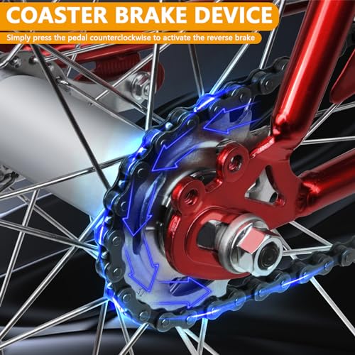 Bicicleta Tracer Avalon Playera de 26" con Neumáticos Gruesos y 1 Velocidad, Color Rojo miniatura 4