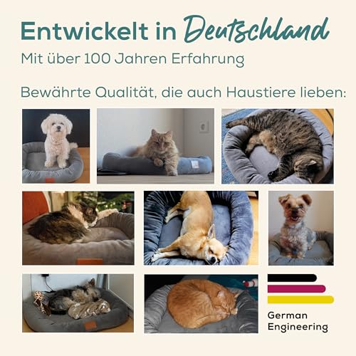Beurer Love Your Pet Wärmebett Kira für Hunde und Katzen, elektrisch beheiztes Hundebett mit Timer, kuscheliges Katzenbett, Heizbett waschbar bei 30°C, Kratzfest und wasserdicht, 58 x 50 cm