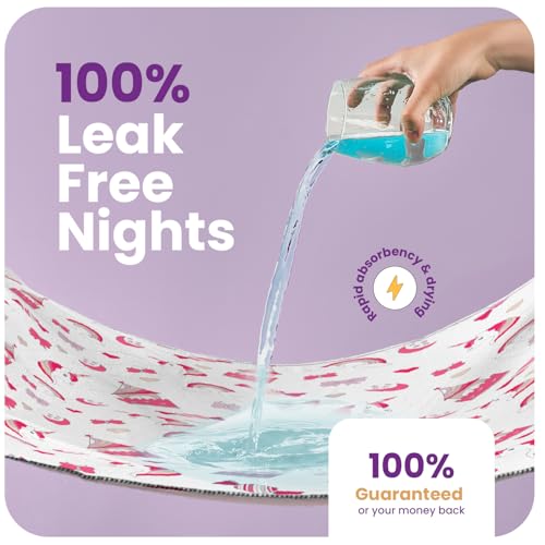 Image of IMPROVIA Pee Pads for Kids - Bed wetting Pads for Kids Potty Training Bed mats for Toddlers Waterproof Reuseable Washable Absorbent, Non Slip - Unicorn Design - Twin Size 34 inchx36