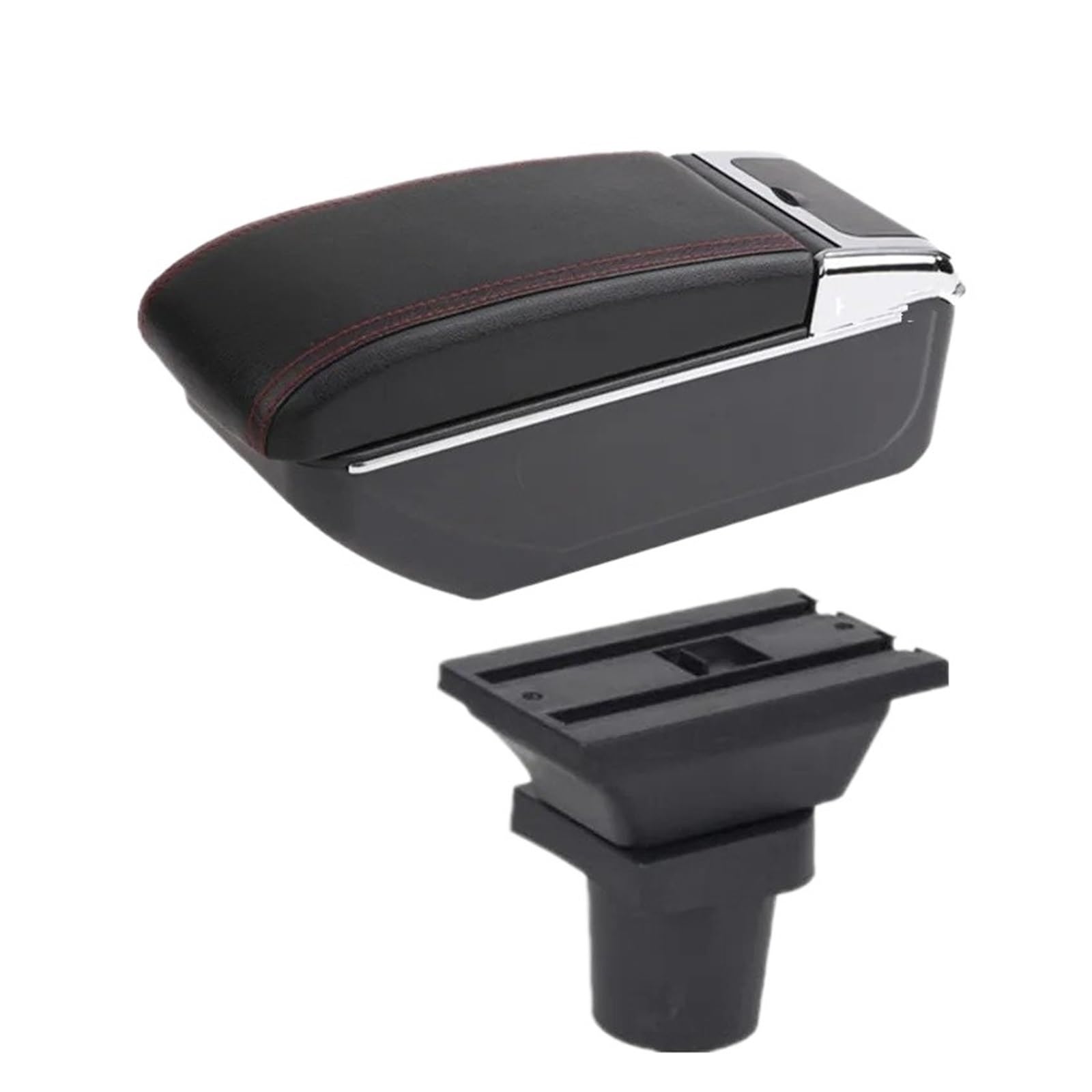 UMDJJU For Toyota For Prius C For Aqua Armrest Storage Box Interior Dedicated Retrofit Parts Car Accessories Car Centre Console Armrest Box(B1 red line NO USB)