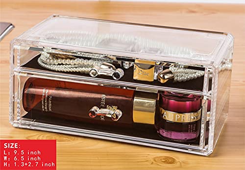 Cq Acrylic Makeup Organizer Skin Care Large Clear Cosmetic Display Cases Stackable Storage Box With 11 Drawers For Vanity,Set Of 4 #TOP7