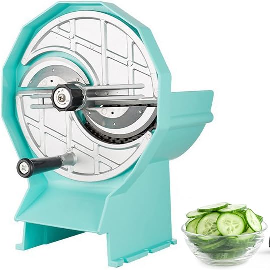 Macchina Tritatutto Commerciale 0,2-10mm Verdure Frutta Tritatutto Cipolla Affettatrice per Patate Carota Cavolo, Facile da Pulire Grattugia,Verde