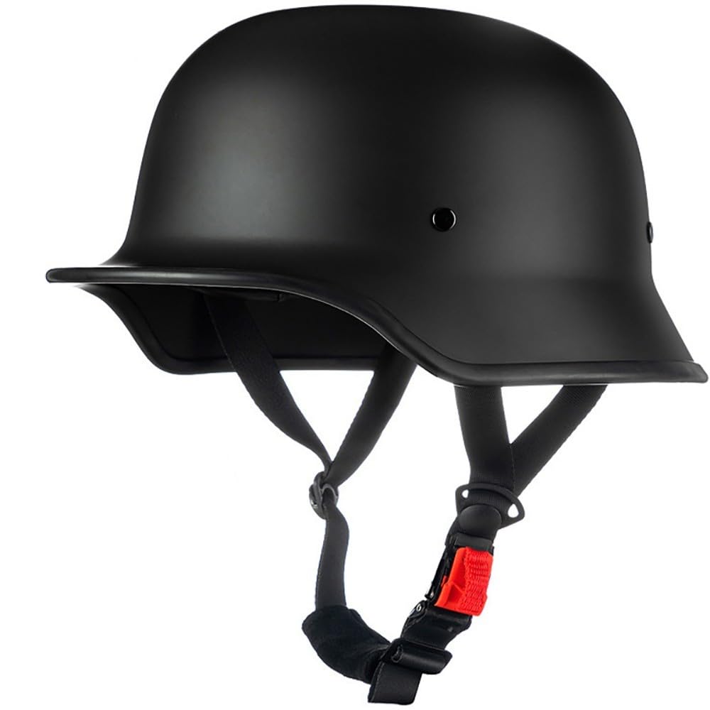 Halbschalenhelm mit ECE Genehmigt, Brain-Cap Halbhelm Retro für Erwachsene Herren Damen - Roller, Scooter, Jet-Style
