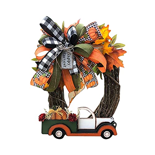 Couronne de camion de citrouille anti-décoloration pour habiller vos portes ternes