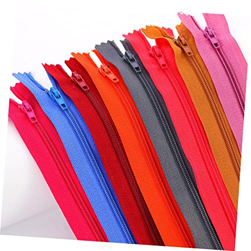 Hohopeti 100 Peças Zíper De Náilon Colorido Zíperes De Costura De Náilon Zíperes De Costura De Roupa