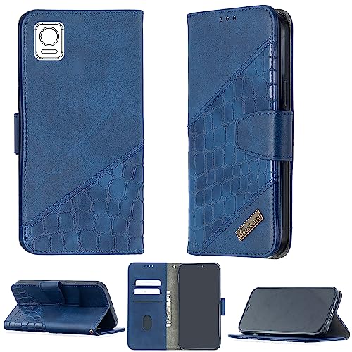 jioeuinly AT&T Vista 6812D Case Compatible with ATT Vista WTATTRW2 Phone Case Cover Flip Stand Cover Stitching Style Wallet Case Blue