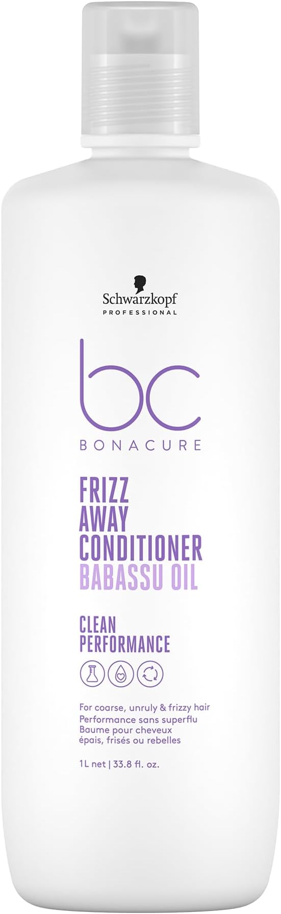 Schwarzkopf Professional Unscented Bonacure Frizz Away Conditioner With Babassu Oil 1000Ml-1 Count