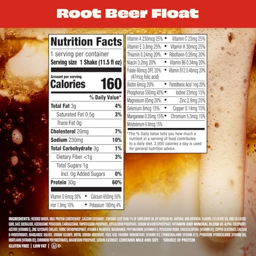Premier Protein Shake, LIMITED EDITION Root Beer Float, 30g Protein, No Added Sugar, 24 Vitamins & Minerals to Support Immune Health, 11.5 fl oz, 12 Pack - Image 3