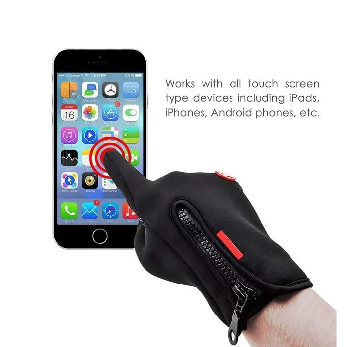Image of Handcuffs Unisex Gloves Synthetic Biking Cycling Water Resistant Outdoor Athletic Touch Screen Friendly Mittens Gloves