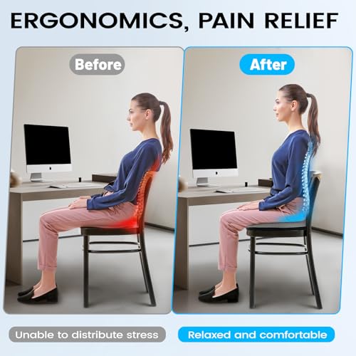 WUFANC Hämorrhoiden Sitzkissen, Donut Kissen aus Memory Foam, Abnehmbar Ergonomisches Sitzkissen, Sitzring Steißbein Entlastung, Sitzring Nach Op für Bürostuhl, Rollstühle, Autositze