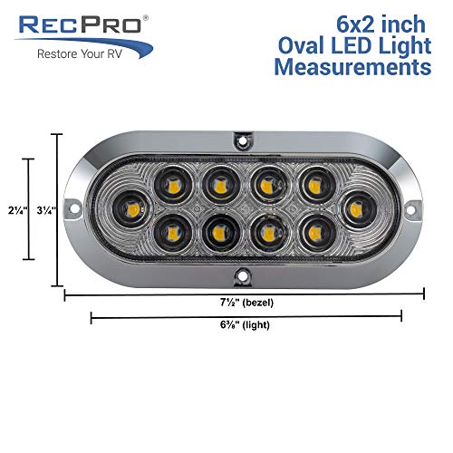 Lámpara LED Ovalada 6" Stop/Tail/Turn Rojo 2 Pack miniatura 5