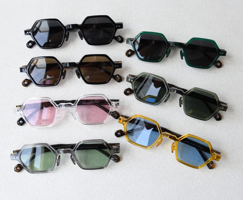 kachawoo Retro Hexagonal Polarized Sun Glasses Celebrity Influencer Sunglasses for Street Snap Selfie Ins Trending Shades3