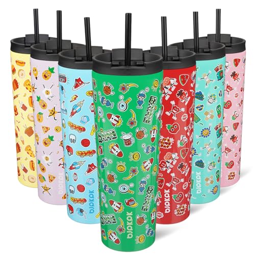 Image of BJPKPK 30 oz Coffee Tumbler with Straw, Insulated Stainless Steel Cup
