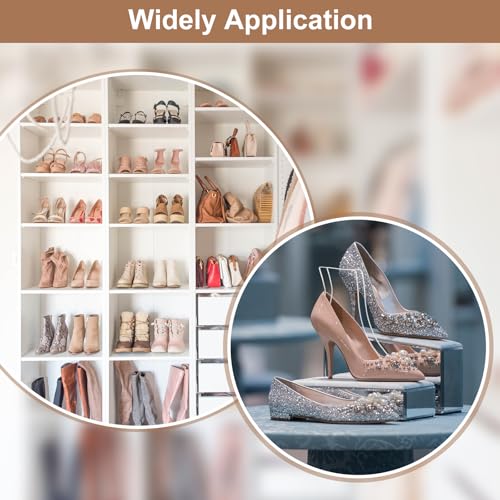 uxcell 2Pcs Shoe Display Stand, Stainless Steel High Heel Shoe Display Stand, Rust-proof Sandals Shoe Support Rack Holder Forms Inserts for Shoe Store Retail Home, Silver by uxcell - Used condition - Image 6