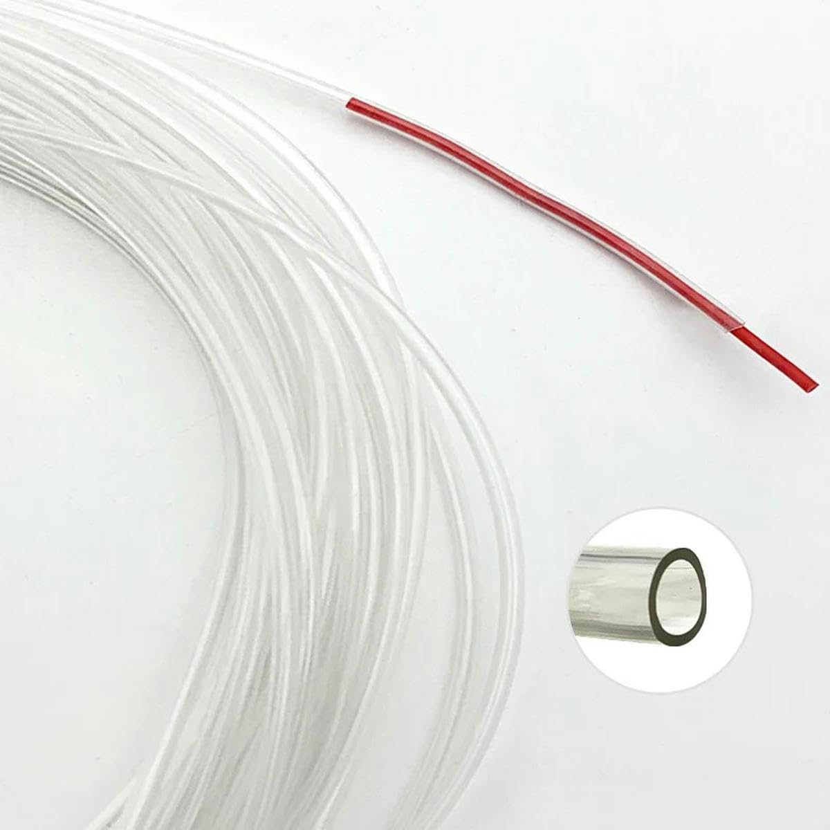 Tubi morbidi in silicone trasparente da 5 metri/10 metri Tubo flessibile per pompa dell'acqua 0,5 0,8 1 1,5 1,6 1,7 2 2,5 3 3,5 4 mm Diametro interno-Trasparente-10 m-ID 3 mm OD 8 mm