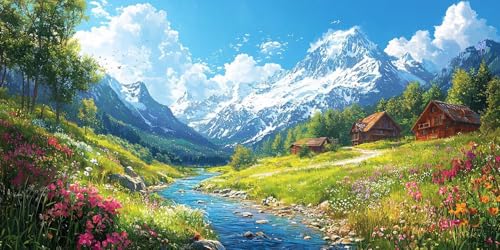 Paysage forestier Kits pour Adultes 5D Diamond Painting Géant 90x180cm
