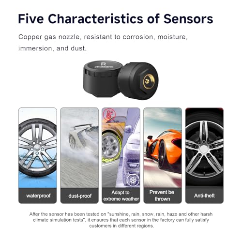 Easesuper Motorcycle Tire Pressure Monitoring System, Wireless TPMS with Bluetooth Connectivity, Real-Time Tire Pressure Sensors, Easy Installation, Compatible with iOS and Android by Easesuper - Image 6