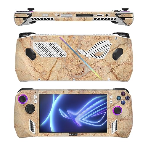 Image of MightySkins Glossy Glitter Skin Compatible with Asus ROG Ally - Amber Marble | Protective, Durable High-Gloss Glitter Finish | Easy to Apply