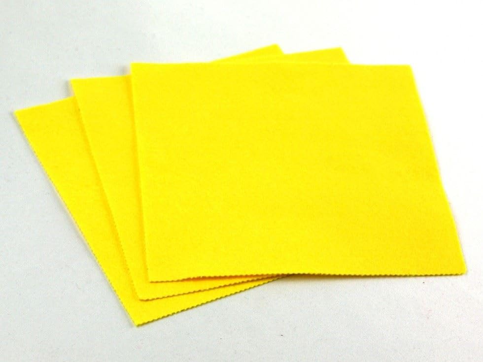 Minerva Hojas de tela de fieltro acrílico de 45,7 cm (paquete económico) para fabricación de juguetes, manualidades y bricolaje, color amarillo, paquete de 50 unidades