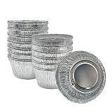 AIDUZETY 3" Disposable Round Aluminum Foil Cake Pans（50 Pack） Easy to Use and Store, Making Baking