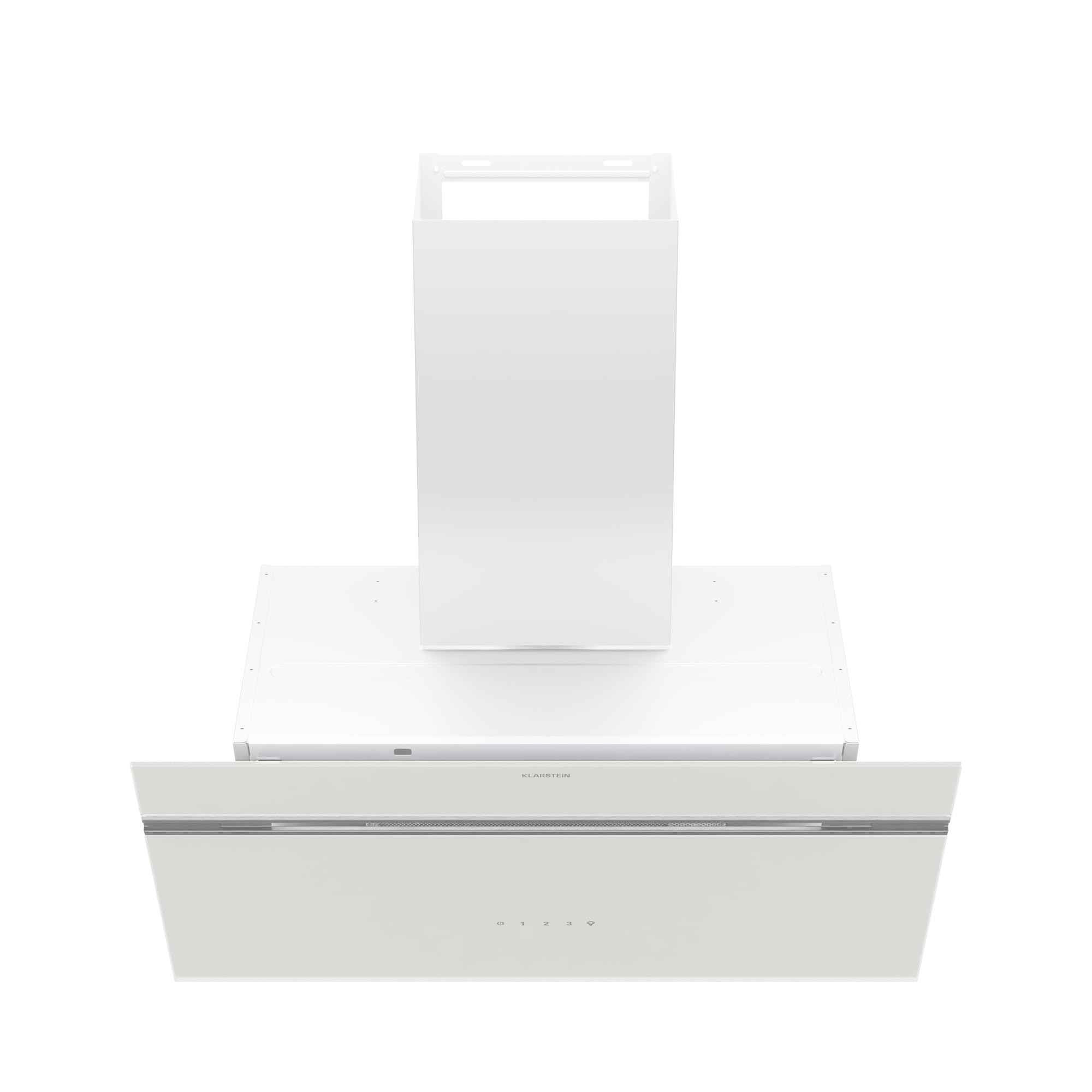 Klarstein White Alina Cooker Hood - 70Cm Extractor Hood, 600 M³/H Air Flow, A Energy Efficiency, Touch Control, Led Lighting, Quiet 68 Db, Exhaust & Recirculation,