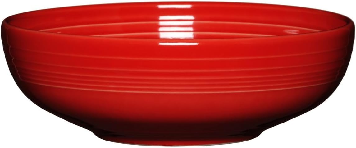 Fiesta® Bistro Coupe Extra Large Bowl 96 oz – Durable Ceramic, Lead-Safe, Dishwasher/Microwave/Oven Safe – Made in USA - Scarlet