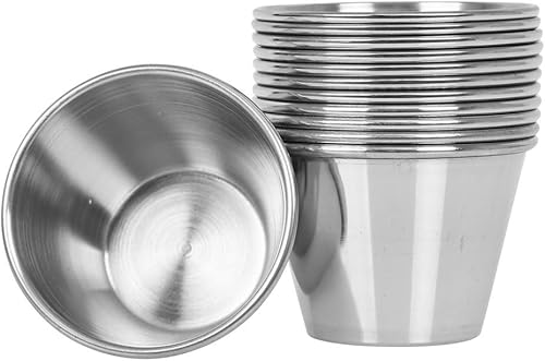 Tazas para salsa, 2.5 onza, Acero inoxidable