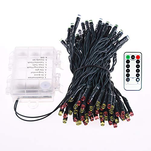 Battery Remote Control String Lights Christmas Lights 100 LED Mini Lights Set for Christmas Tree Wedding Indoor Outdoor Wreath Party Garden Decoration, 36ft Waterproof (red/blue/green/yellow 4 colors) Battery Remote Control String Lights Christmas Lights 100 LED Mini Lights Set for Christmas Tree Wedding Indoor Outdoor Wreath Party Garden Decoration, 36ft Waterproof (red/blue/green/yellow 4 colors)