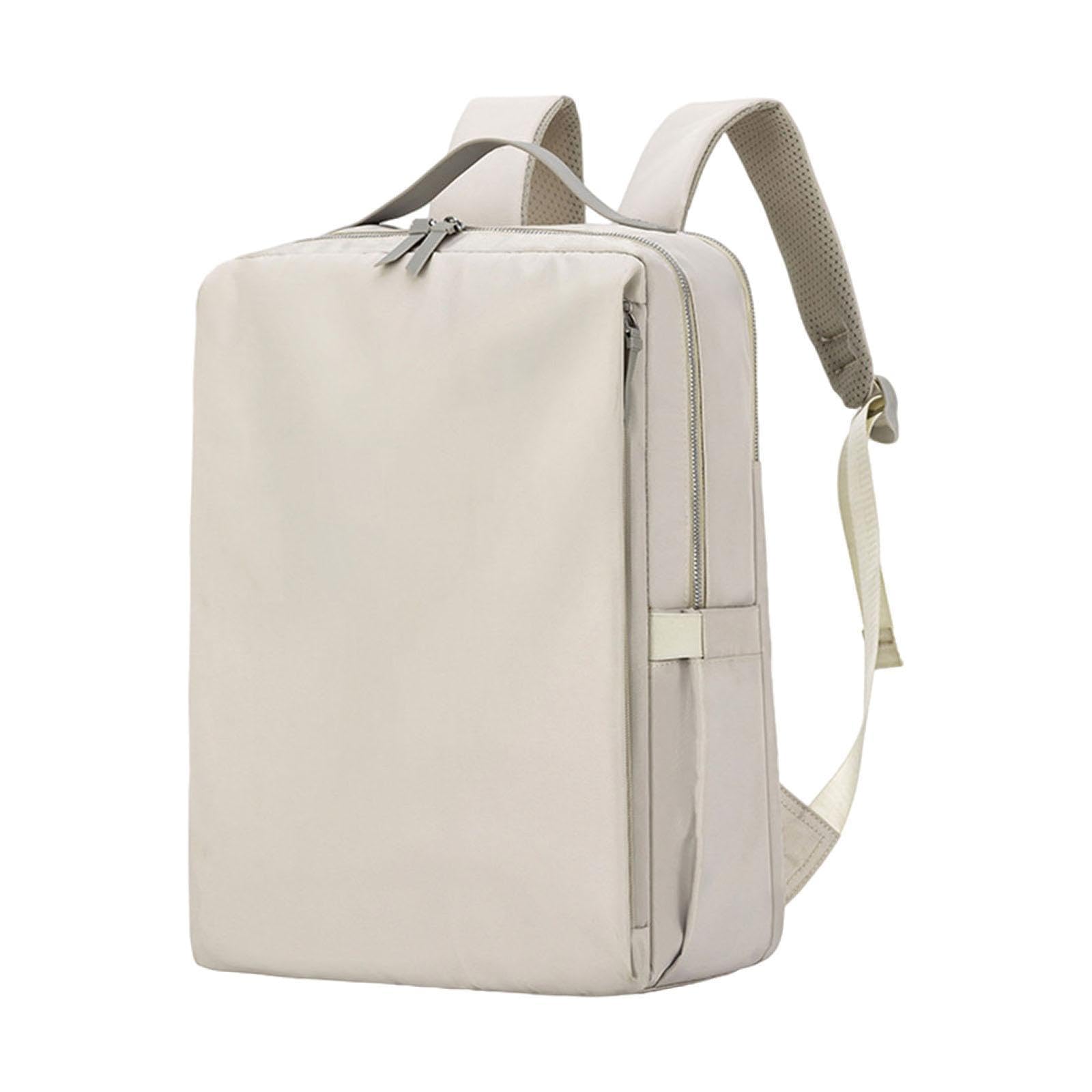 Zaino per Computer, Zaino da Viaggio, Borsa per Laptop da Lavoro per pendolari e viaggiatori Aerei, Bianco