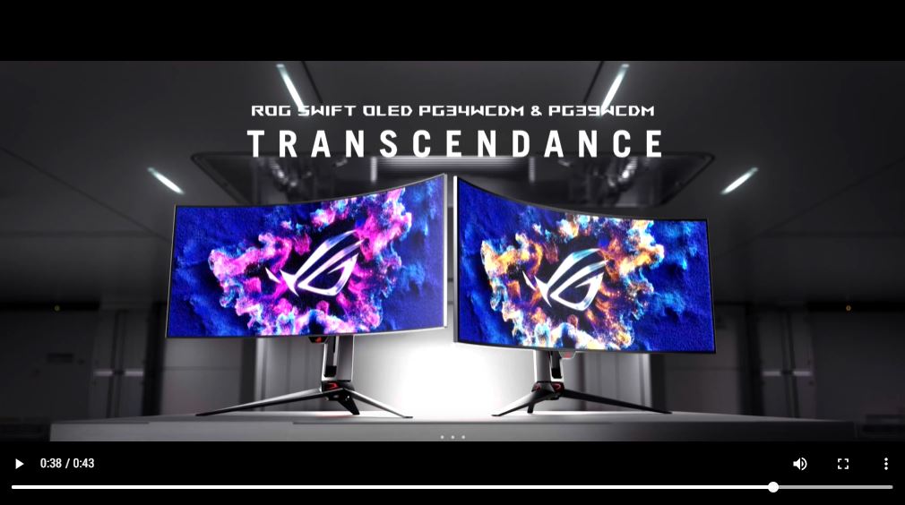 ASUS ROG Swift PG34WCDM Moniteur de Jeu OLED QHD 240 Hz incurvé