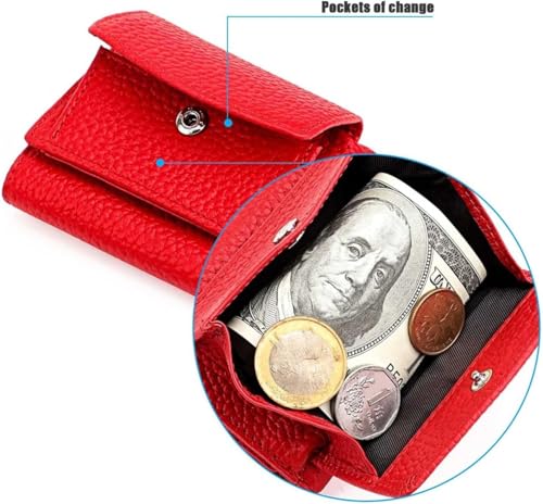 Houtangduty Mini Wallet for Woman Houtndguter, Houtndguter RFID Wallet, Blocking Card Holder Organizer Pocket (Pink,One Size)3