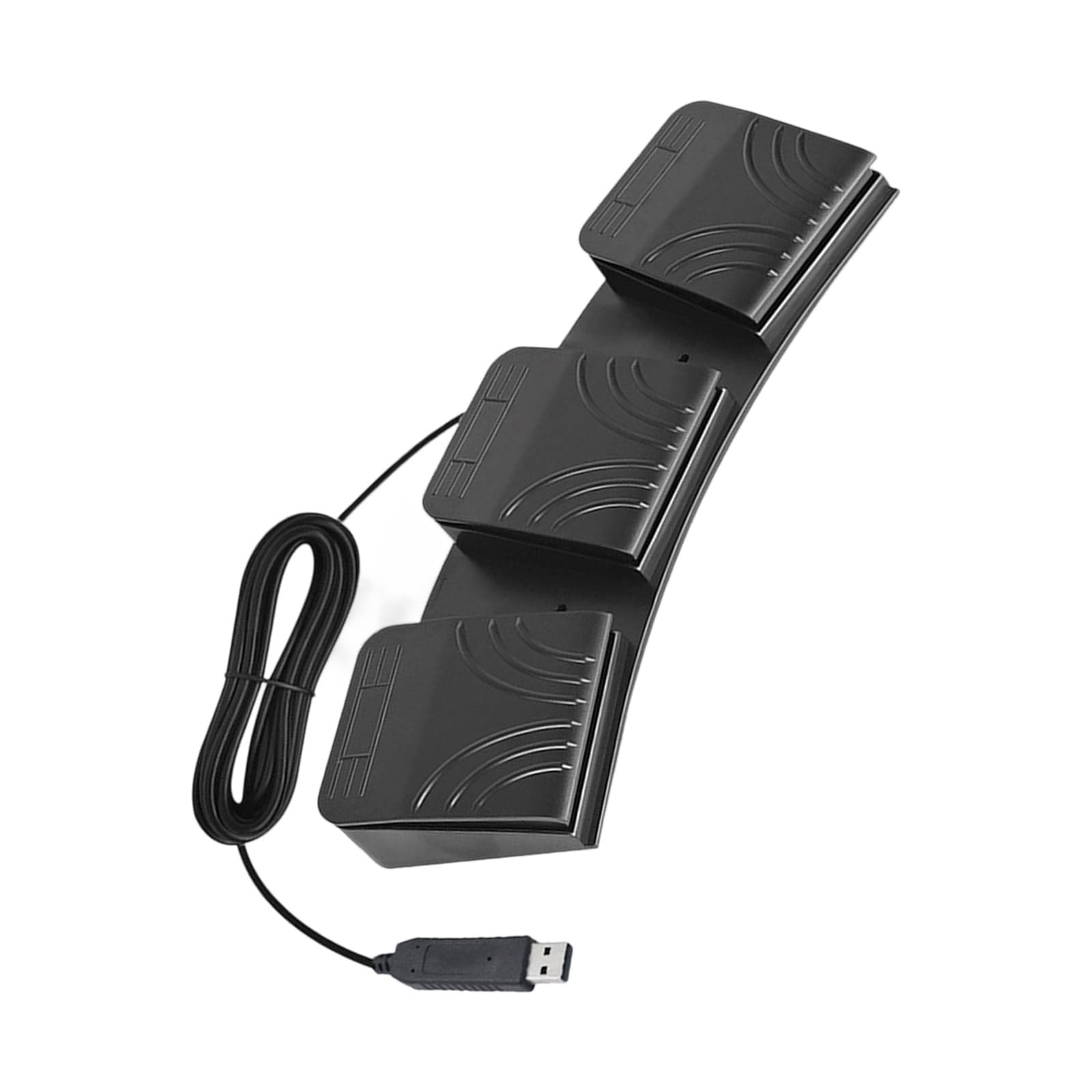 GKYQVE Ergonomiczny potrójny kontroler nożny USB konfigurowalny struna klawiszy sterowanie multimedialne do PC USB potrójny nożny do PC