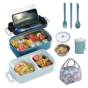 SAVTON Adult Bento Lunch Box Kit, B...