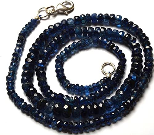 Kyanite foncée naturelle en perles pour un cadeau précieux unique