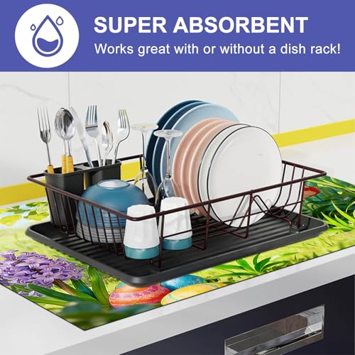 Image of HOMETITUTE Spring Stove Top Cover 28x20 Bunny Mushroom Heat Resistant
