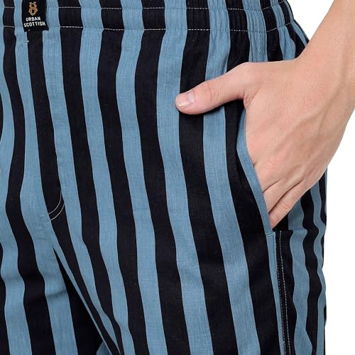 Image of Urban Scottish Men's Lounge Pants 100% Cotton Men's Lounge Night Pant Comfortable Leisure-Wear Lower with an Elastic Waist-Band and Regular Fit Track Pants, Machine Washable Stay at Home