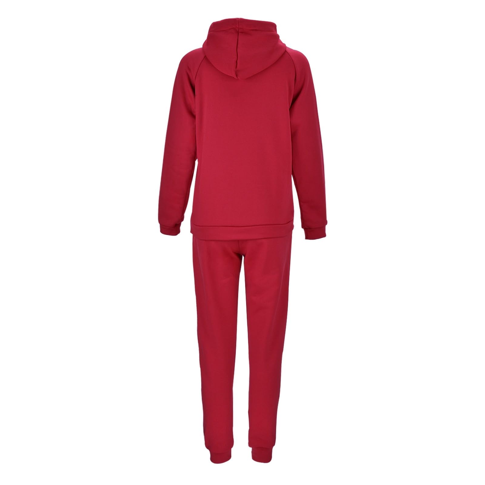 Set di abbigliamento sportivo in pile con stampa a cuore alla moda da donna, felpa con cappuccio e pantaloni a maniche lunghe combinati