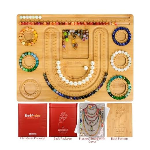 Enrichoice New Bamboo Combo Beading Board for Jewelry Bracelet Making and Other Jewelry Necklaces Design Beading Mats Trays