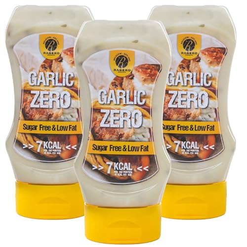 Vinaigrette épicée à l'ail Rabeko Zero Sauce allégée en calories sans sucre ni lactose
