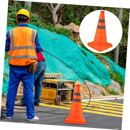 2 pièces cônes de sécurité pliables PP pour délimitation et parking