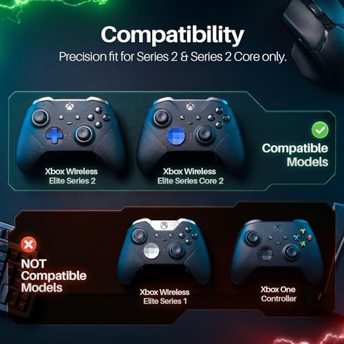 Image of TNP for Elite Controller Paddles Compatible with Xbox Elite Series 1, 2 & Core Controller - 5 in 1 Accessories Replacement Metal Stainless Steel Paddles Trigger & D-Pad Parts, Blue