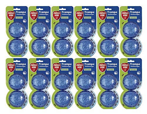 PROTECT HOME - Trampa Cebo para Hormigas en Gel, Anti Hormigas para Uso Interior y Exterior – Pack de 12 Unidades